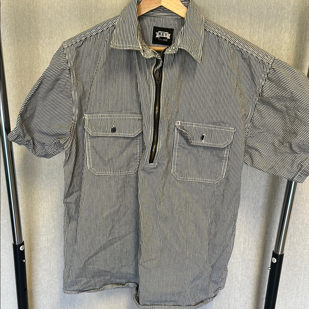 Casual Black and White Button Down Shirt